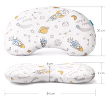 Load image into Gallery viewer, BYRIVER 12x22 Toddler Kids Neck Pillow for Sleeping, Removable Pillowcase, Ergonomic Small Pillow for Daycare Preschool Nap Time, Gifts for Children Ages 3-8 (Spaceship)