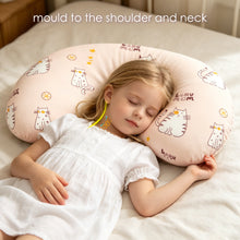 Load image into Gallery viewer, BYRIVER 12x22 Toddler Kids Neck Pillow for Sleeping, Removable Pillowcase, Ergonomic Small Pillow for Daycare Preschool Nap Time, Gifts for Children Ages 3-8 (Spaceship)