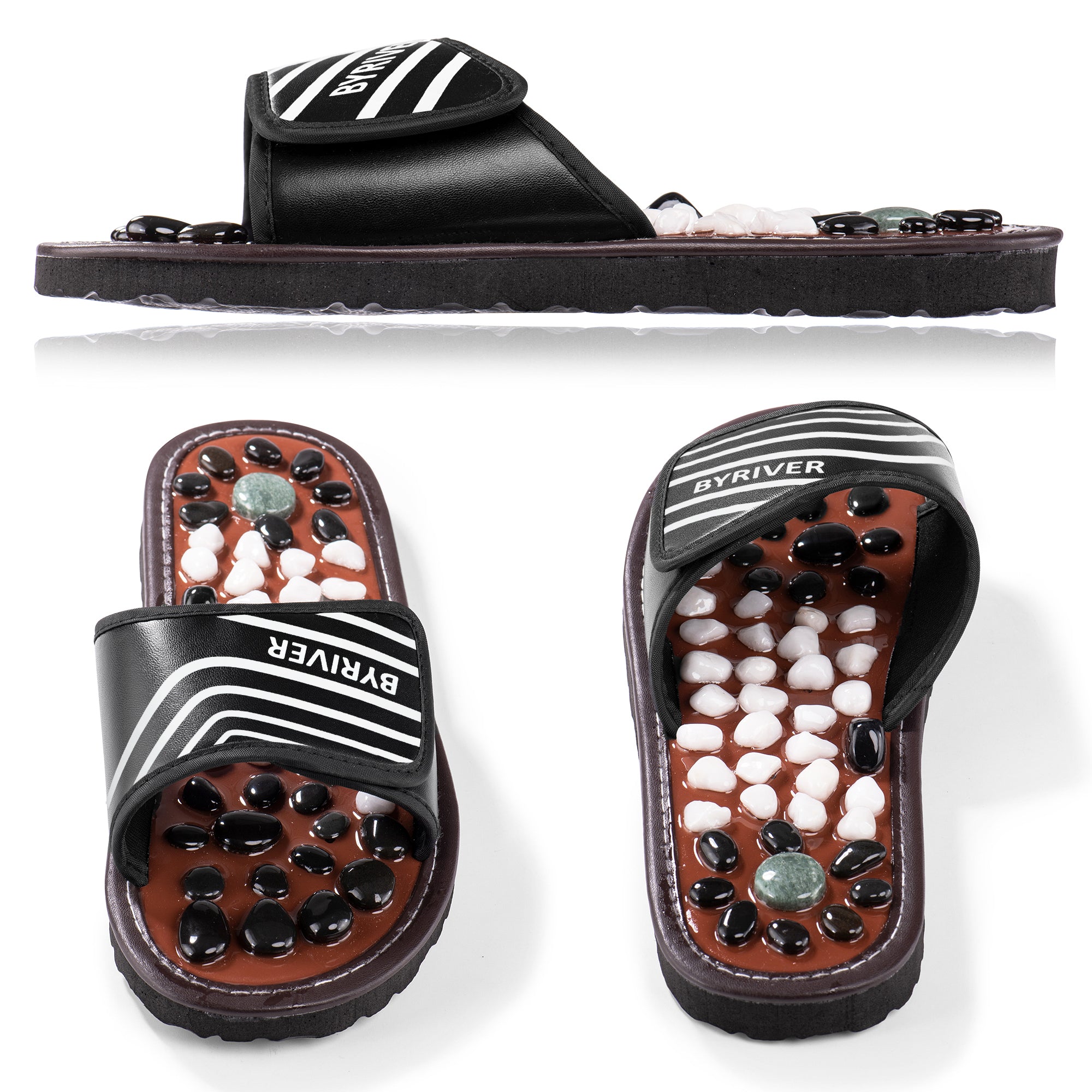 Pebble Massage Slippers Sandals Shoes Slides Acupressure Foot Massager –  BYRIVER's Online Store
