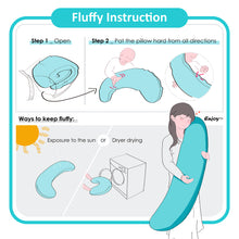 Load image into Gallery viewer, BYRIVER C Shape Body Pillow, Pregnancy Pillow, Multifunctional Maternity Nursing Pillow